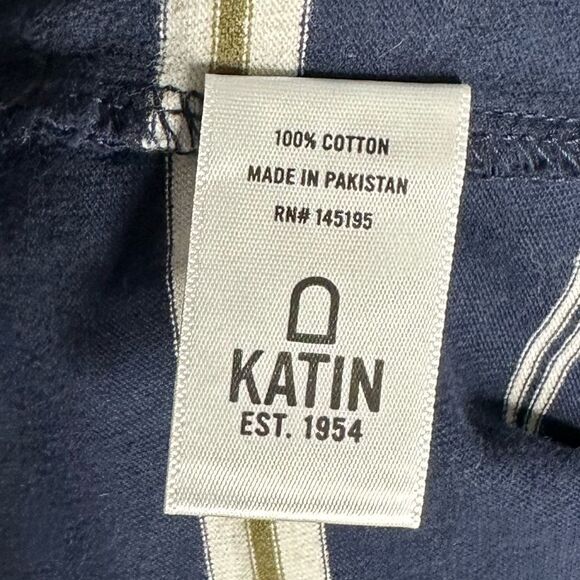 KATIN Henley short sleeve super soft striped shirt Mens size medium - Picture 5 of 7